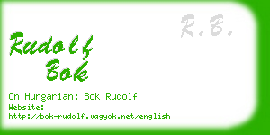 rudolf bok business card